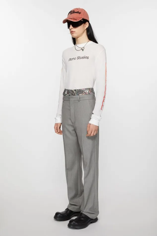 Acne Studios Tailored Trousers Vintage Grey Melange Men Trousers Acne Studios Tailored Trousers Vintage Grey Melange Men Trousers