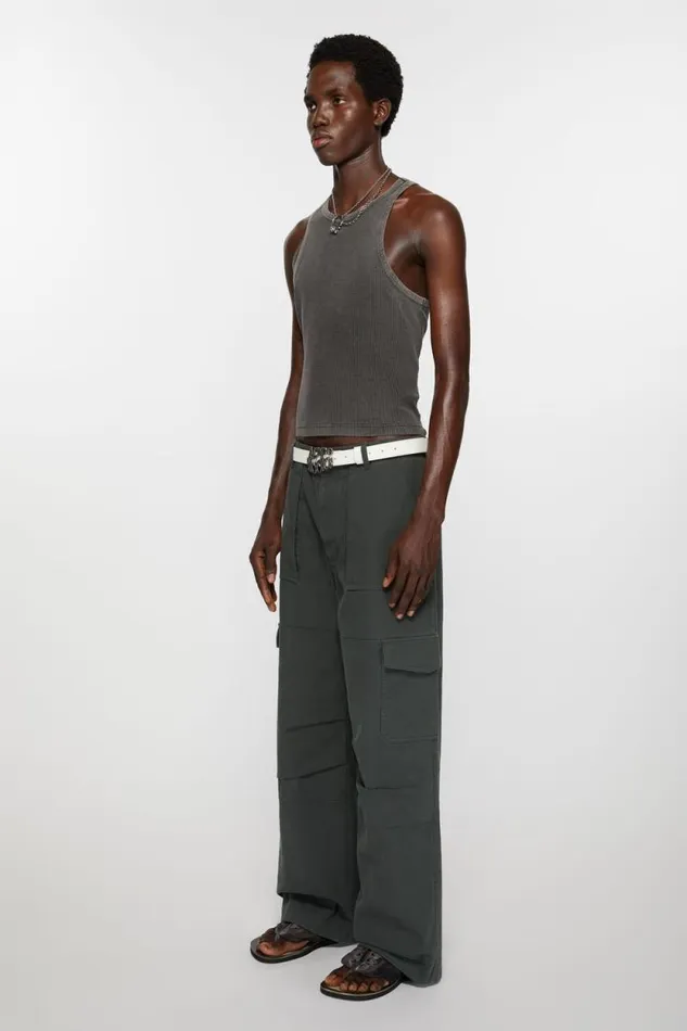 Acne Studios Twill Trousers Dark Grey Men Trousers Acne Studios Twill Trousers Dark Grey Men Trousers