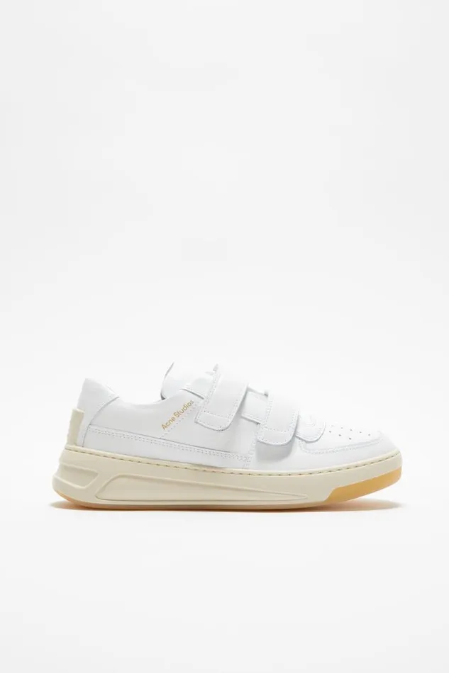 Acne Studios Velcro Strap Sneakers White Men Face Collection