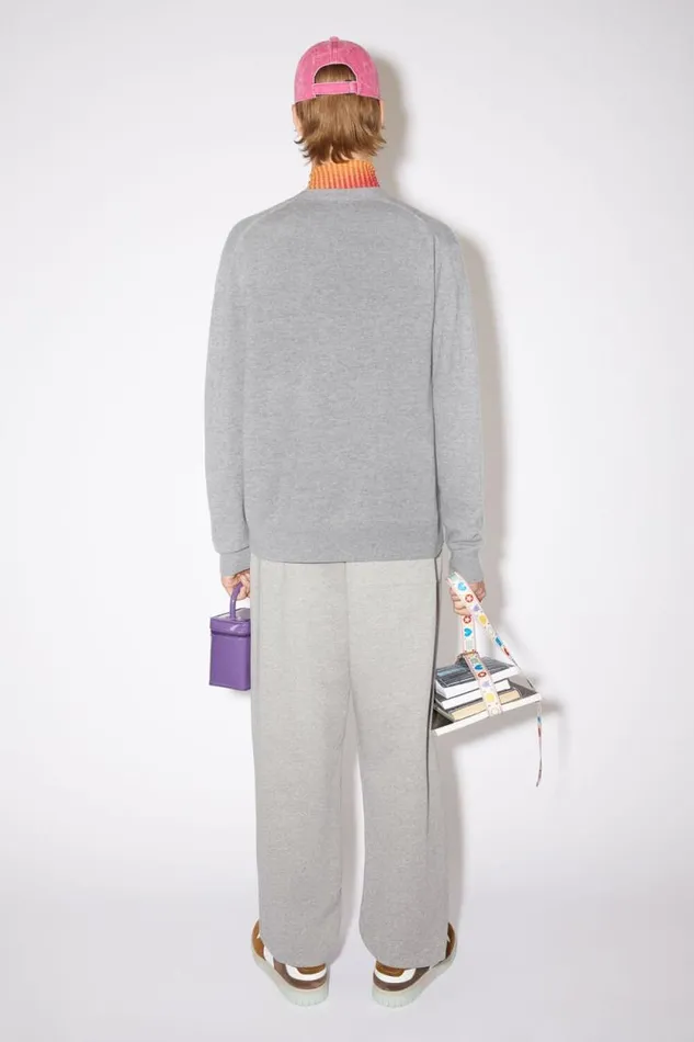 Acne Studios Wool Cardigan Grey Melange Women Knitwear Acne Studios Wool Cardigan Grey Melange Women Knitwear