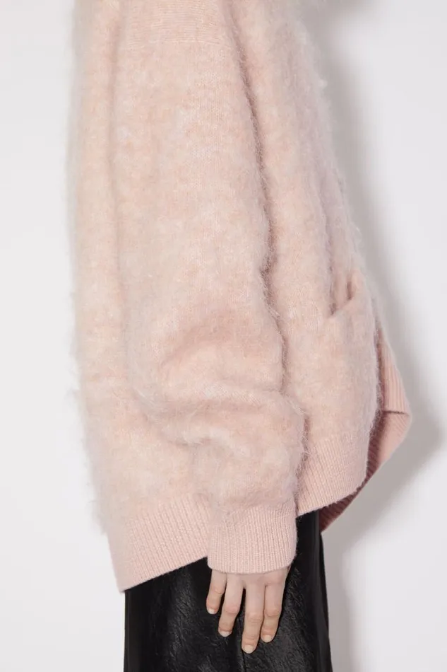 Acne Studios Wool Mohair Cardigan Faded Pink Women Knitwear Acne Studios Wool Mohair Cardigan Faded Pink Women Knitwear