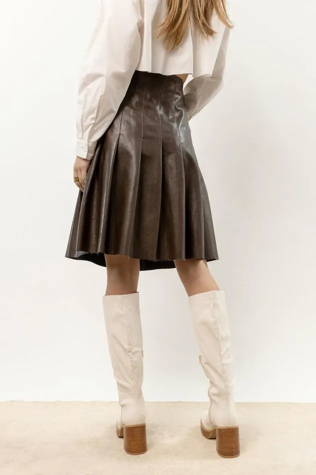 Adrian Midi Skirt Brown Women Bohme Skirts