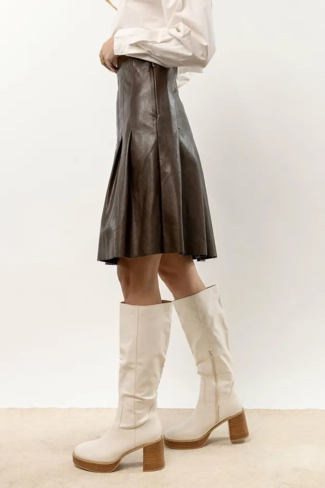 Adrian Midi Skirt Brown Women Bohme Skirts