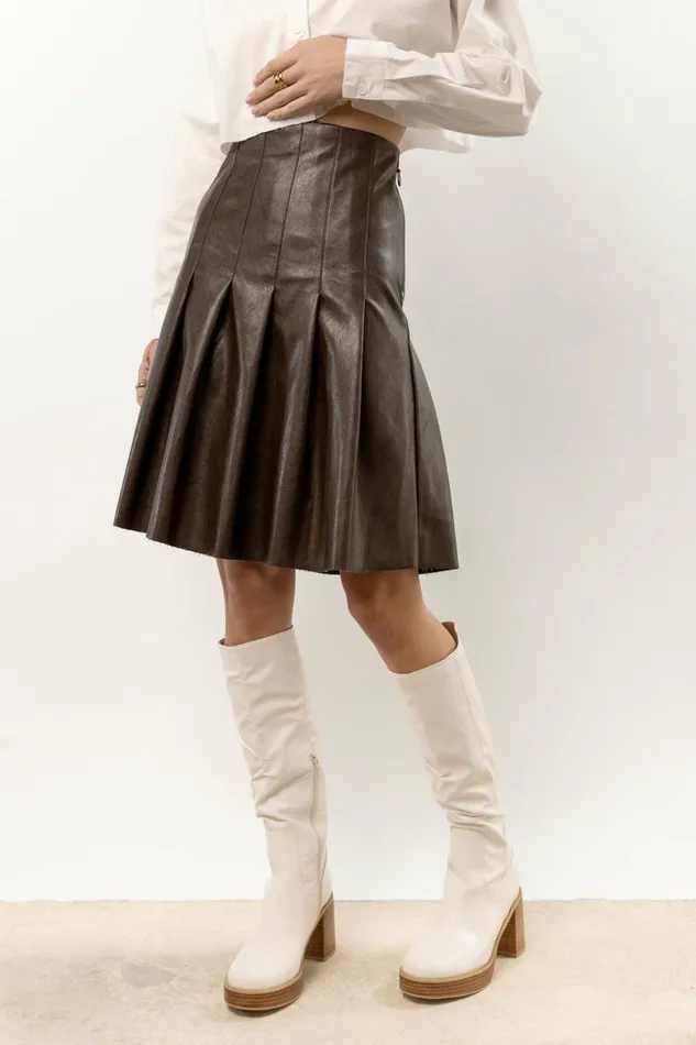 Adrian Midi Skirt Brown Women Bohme Skirts