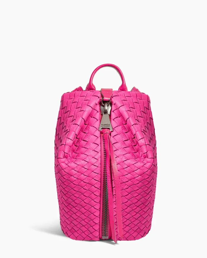 Aimee Kestenberg Backpacks Women Tamitha Mini Backpack Hot Pink Woven