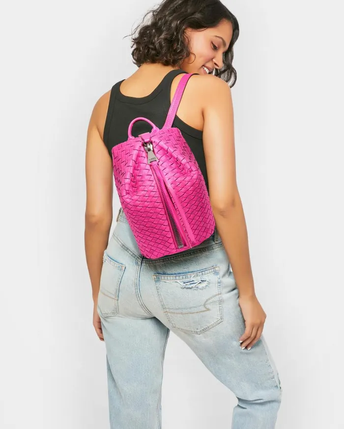 Aimee Kestenberg Backpacks Women Tamitha Mini Backpack Hot Pink Woven