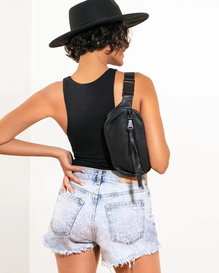 Aimee Kestenberg Bum Bags and Belt Bags Women Milan Bum Bag Black With Black Hardware