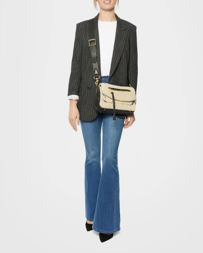Aimee Kestenberg Crossbody Bags Women Bandit Crossbody Natural Shearling