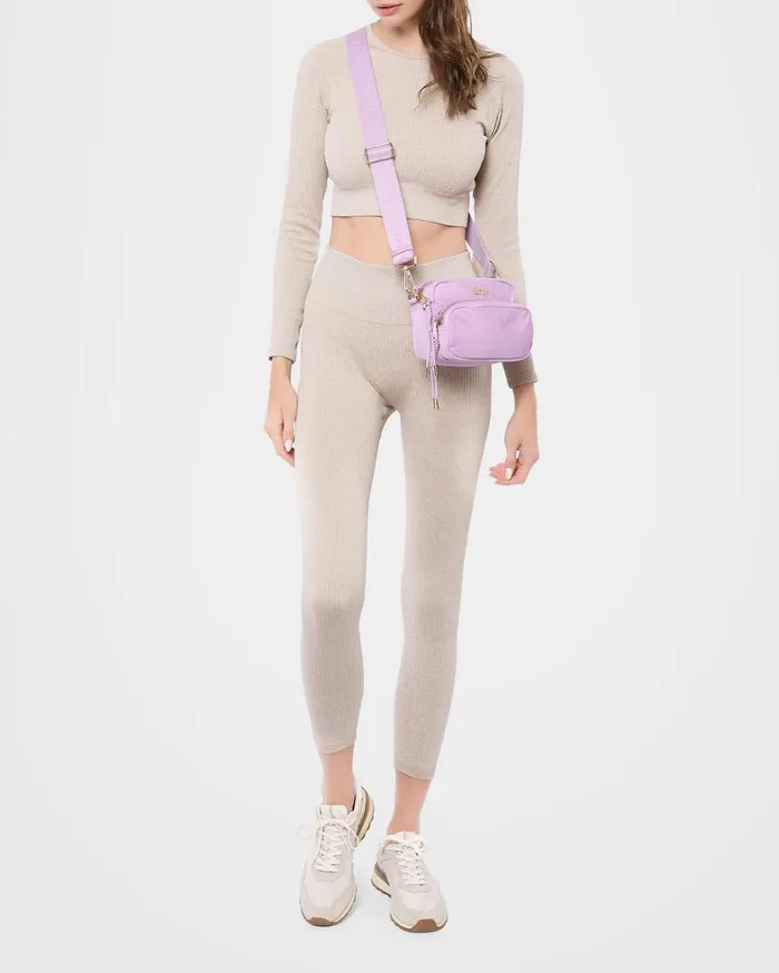 Aimee Kestenberg Crossbody Bags Women Nylon Camera Crossbody Lilac
