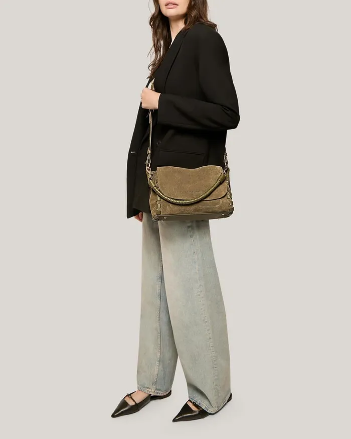 Aimee Kestenberg Crossbody Bags Women Zen Convertible Crossbody Kelp Suede