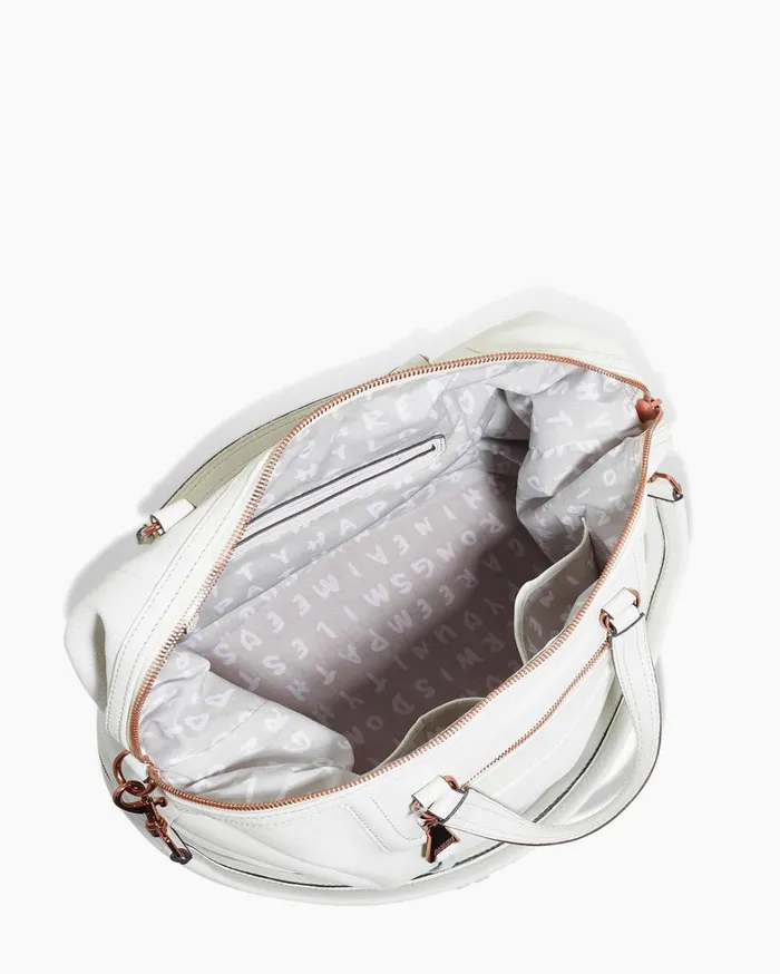 Aimee Kestenberg Tote Bags Women Worth It Expandable Tote Vanilla Ice With Chocolate Rose Gold