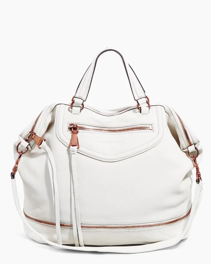 Aimee Kestenberg Tote Bags Women Worth It Expandable Tote Vanilla Ice With Chocolate Rose Gold