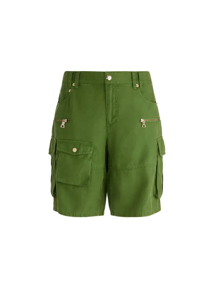 Alice Olivia JAXON SUPER SLOUCHY LONG CARGO SHORT Avocado Women Shorts