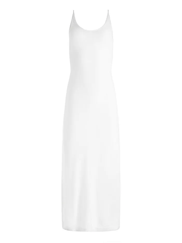 Alice Olivia KALISA KNIT SLIP DRESS Soft White Women Dresses