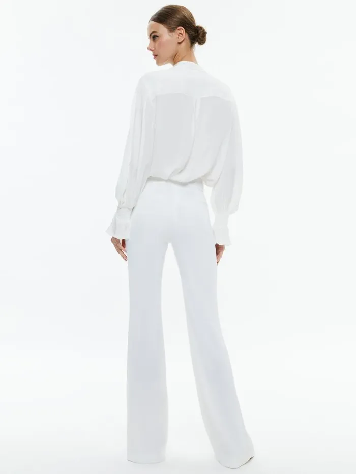 Alice Olivia ONICA COLLARED BLOUSE Off White Women Tops