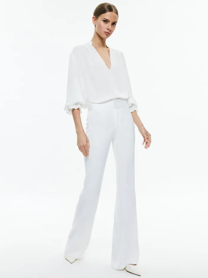 Alice Olivia ONICA COLLARED BLOUSE Off White Women Tops