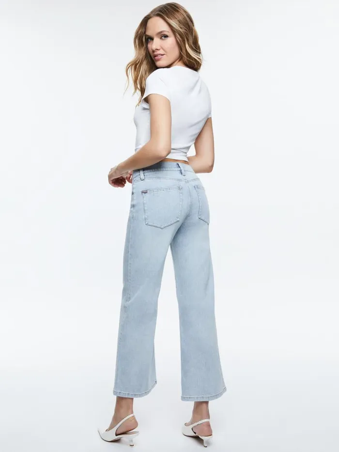 Alice Olivia ROXIE KICK FLARE JEAN Brooklyn Blue Women Jeans