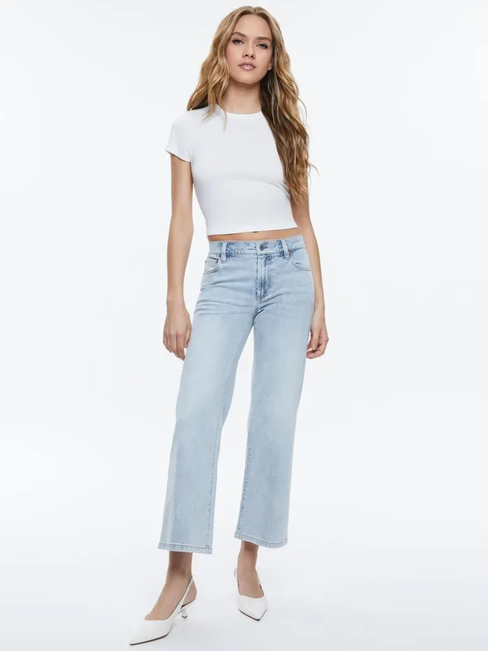 Alice Olivia ROXIE KICK FLARE JEAN Brooklyn Blue Women Jeans