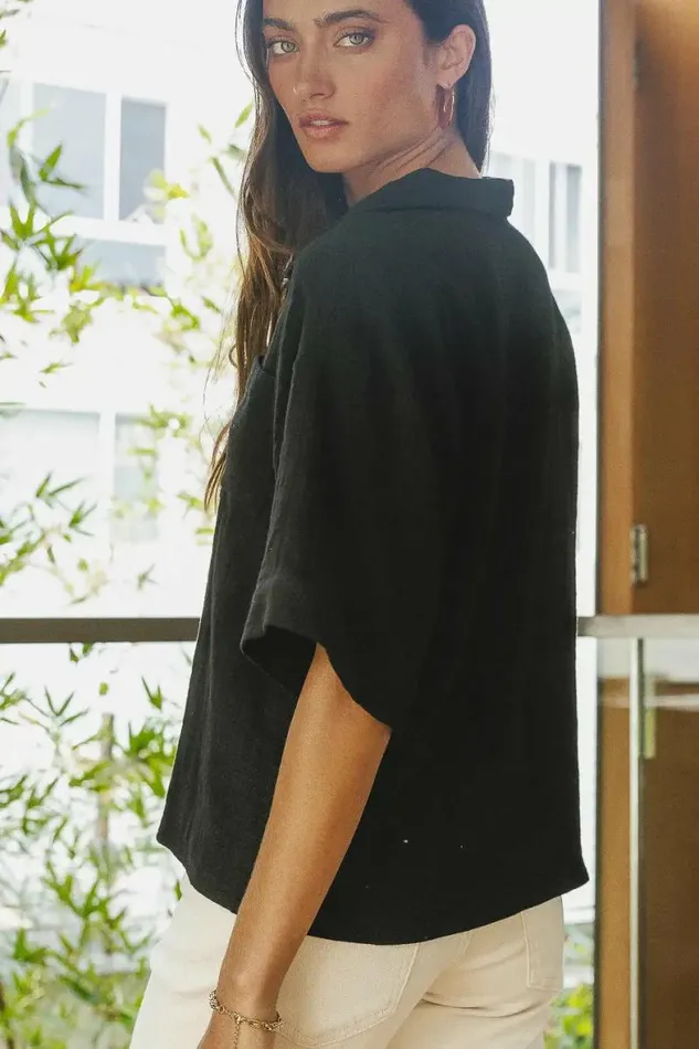 Alyssa Top In Black Black Women Bohme Tops