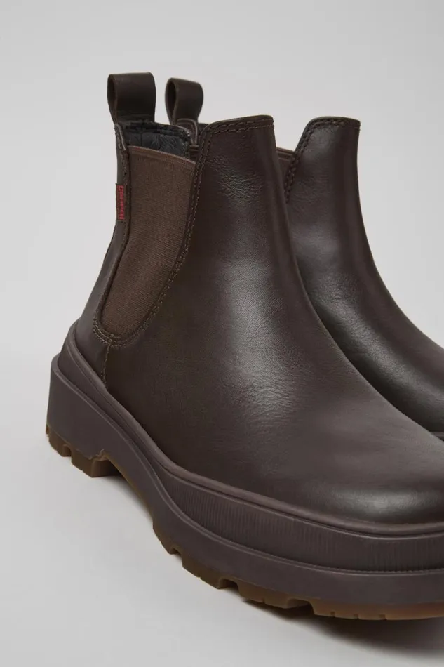 Ankle Boots Women Camper Brutus Trek HYDROSHIELD MICHELIN Brown Leather Ankle Boots