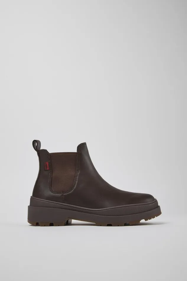 Ankle Boots Women Camper Brutus Trek HYDROSHIELD MICHELIN Brown Leather Ankle Boots