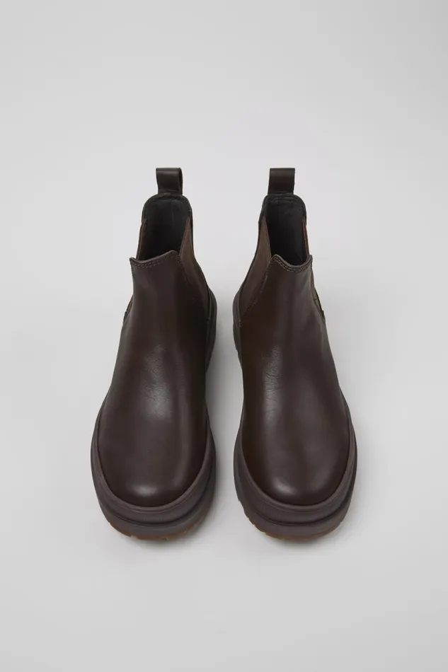 Ankle Boots Women Camper Brutus Trek HYDROSHIELD MICHELIN Brown Leather Ankle Boots