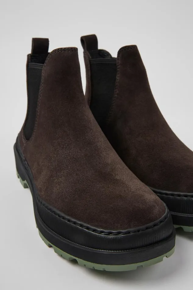 Ankle Boots Women Camper Brutus Trek MICHELIN Gray Nubuck Ankle Boots