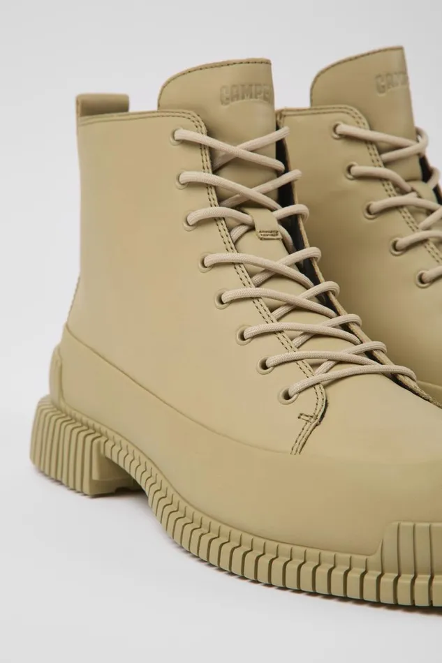 Ankle Boots Women Camper Pix Beige Leather Ankle Boots