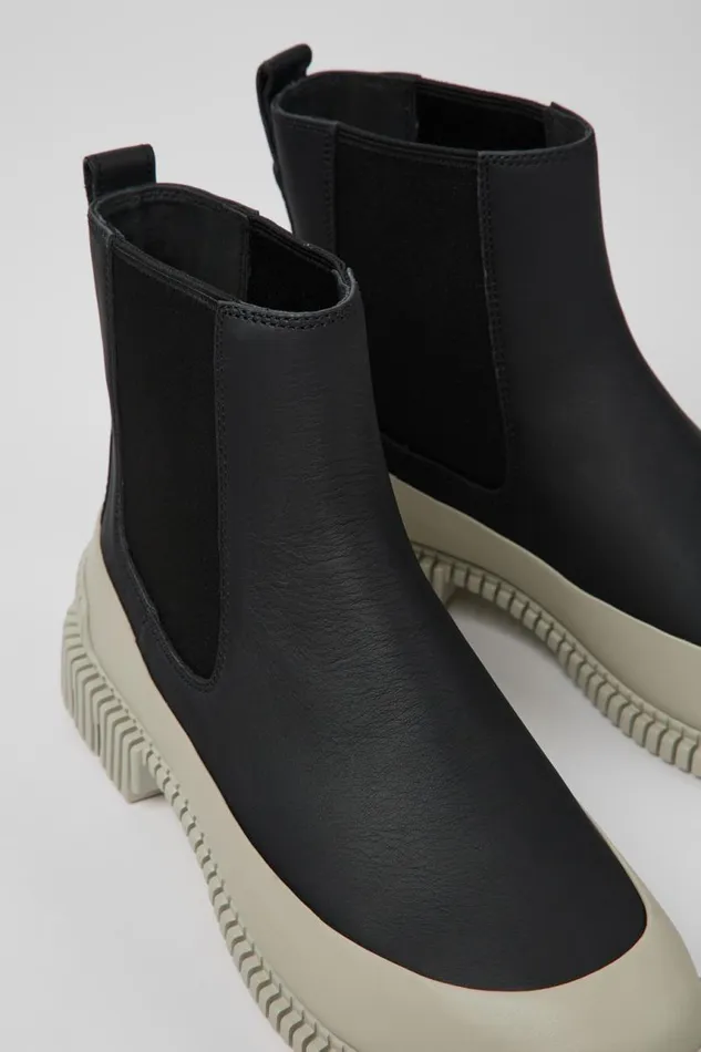 Ankle Boots Women Camper Pix Black Leather Chelsea Boots