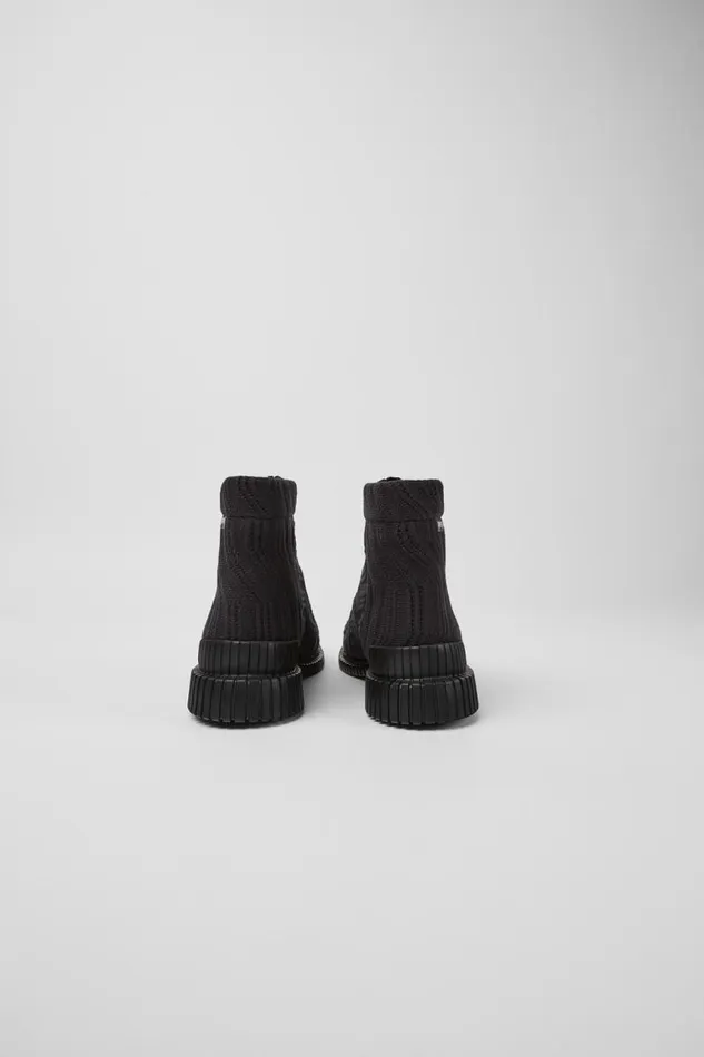 Ankle Boots Women Camper Pix TENCEL Black Zip Boots Ankle Boots Women Camper Pix TENCEL Black Zip Boots