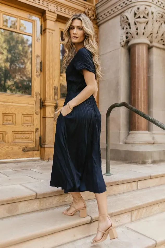 Annaleigh Midi Dress In Navy Navy Women Bohme Dresses