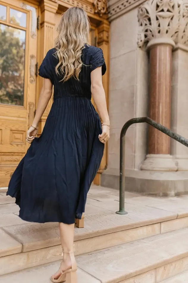Annaleigh Midi Dress In Navy Navy Women Bohme Dresses