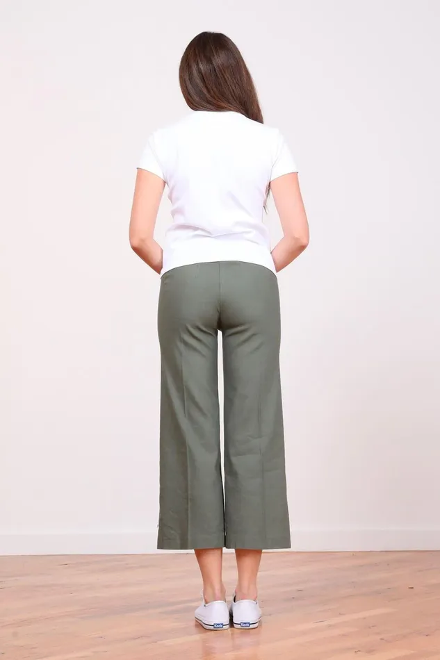 Avenue Montaigne ALEX Linen Olive Green Women Pants Avenue Montaigne ALEX Linen Olive Green Women Pants