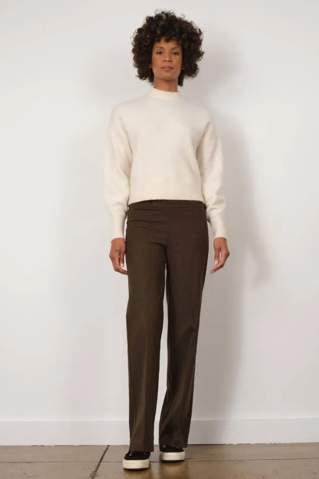 Avenue Montaigne FLAVIA Flannel Earth Women Pants