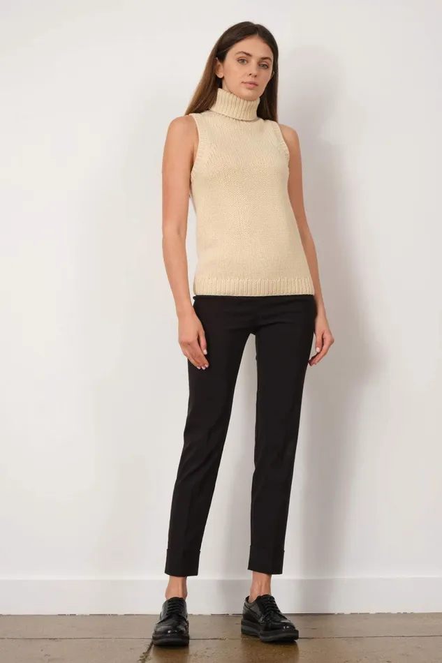 Avenue Montaigne FRANCO Signature Black Women Pants