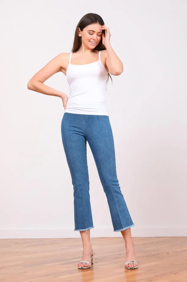 Avenue Montaigne LEO Light Denim Women Pants