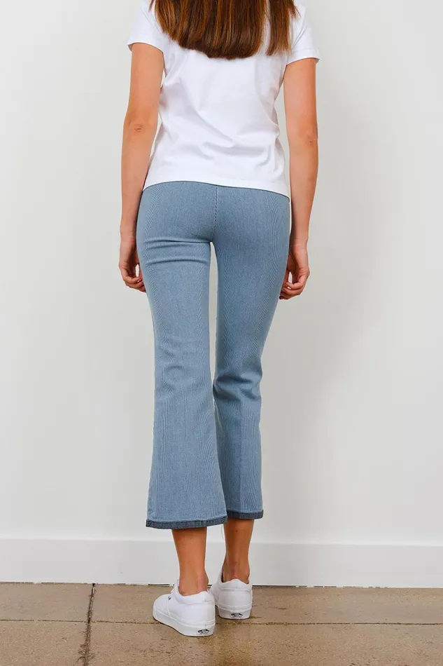 Avenue Montaigne LEO Striped Denim Women Pants Avenue Montaigne LEO Striped Denim Women Pants