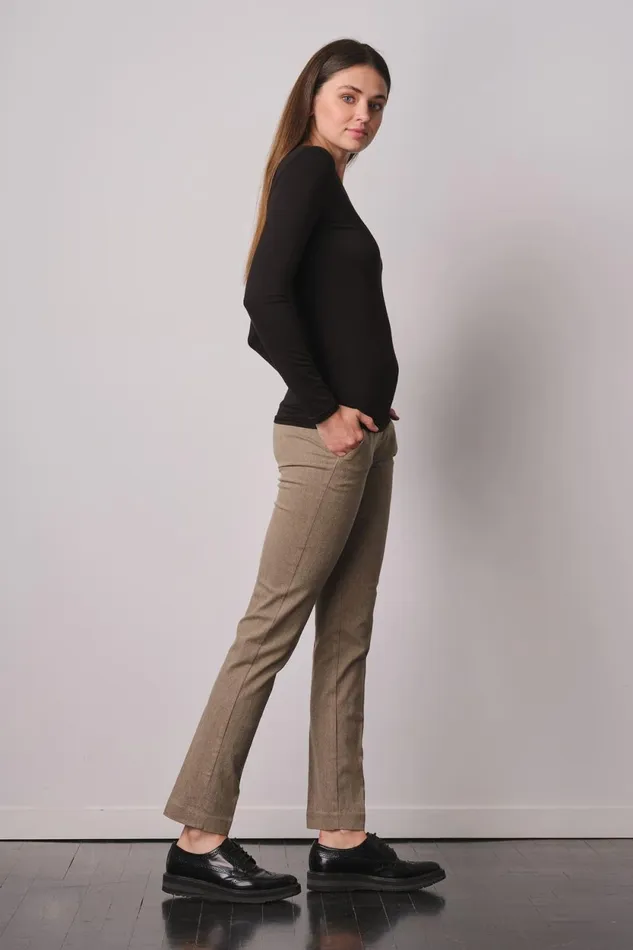 Avenue Montaigne LOUIS Chevron Beige Women Pants Avenue Montaigne LOUIS Chevron Beige Women Pants