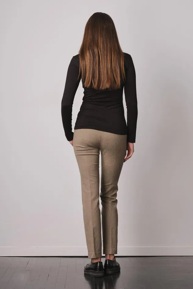 Avenue Montaigne LOUIS Chevron Beige Women Pants Avenue Montaigne LOUIS Chevron Beige Women Pants