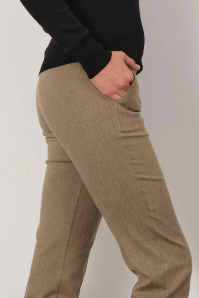 Avenue Montaigne LOUIS Chevron Beige Women Pants Avenue Montaigne LOUIS Chevron Beige Women Pants