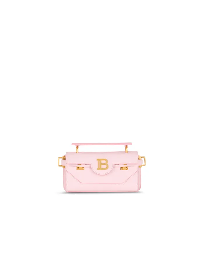 BBuzz 19 Bag In Grained PB Labyrinth Leather Pink Women Balmain Handbags