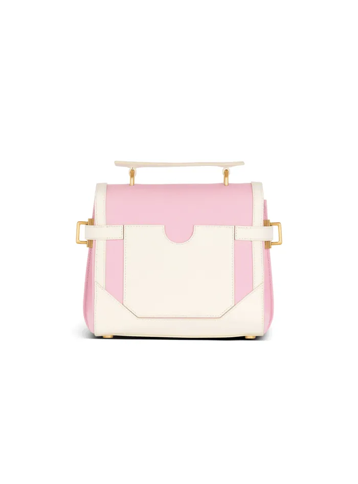 BBuzz 23 Canvas And Leather Bag Pink Women Balmain Handbags