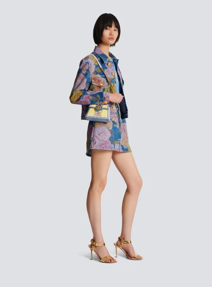 BBuzz Dynasty Small Suede Bag With Embroidery Multicolor Women Balmain Handbags