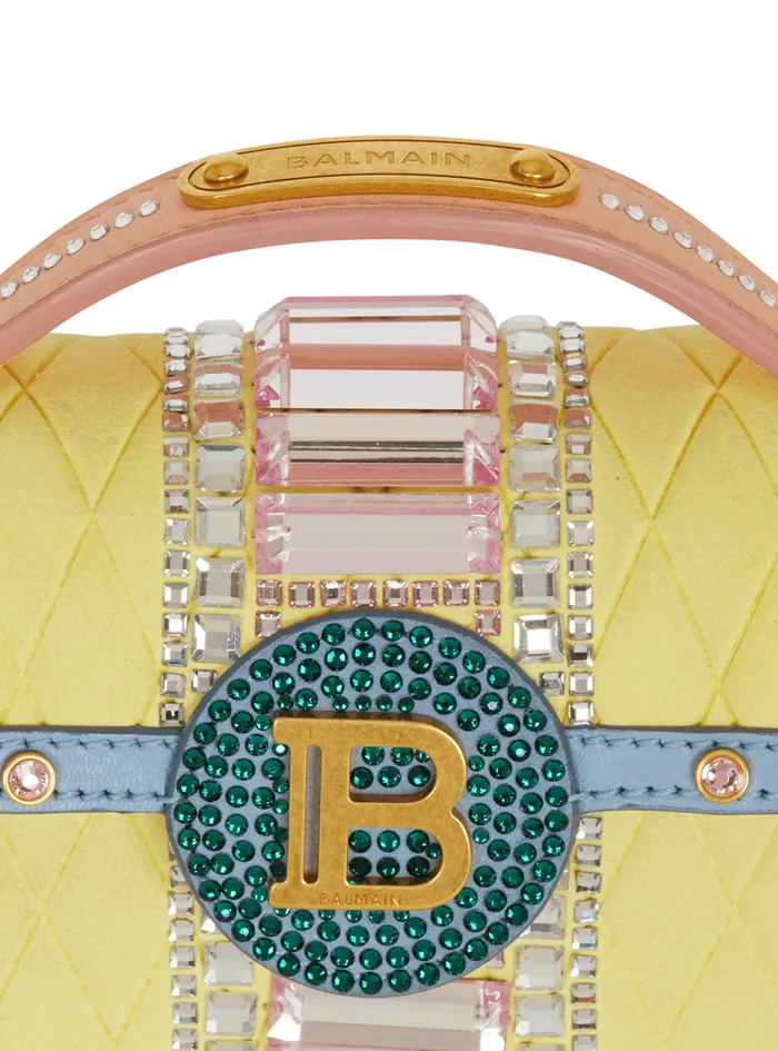 BBuzz Dynasty Small Suede Bag With Embroidery Multicolor Women Balmain Handbags