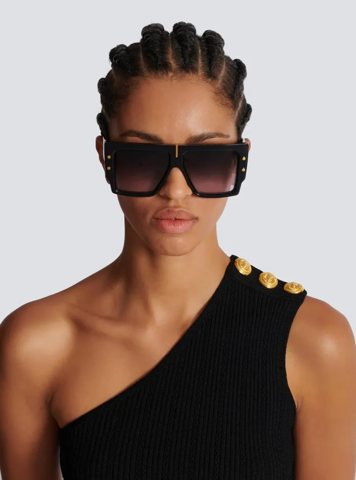 BGrand Sunglasses Gold WomenMen Balmain Eyewear