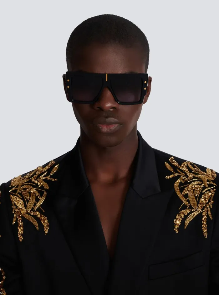 BGrand Sunglasses Gold WomenMen Balmain Eyewear