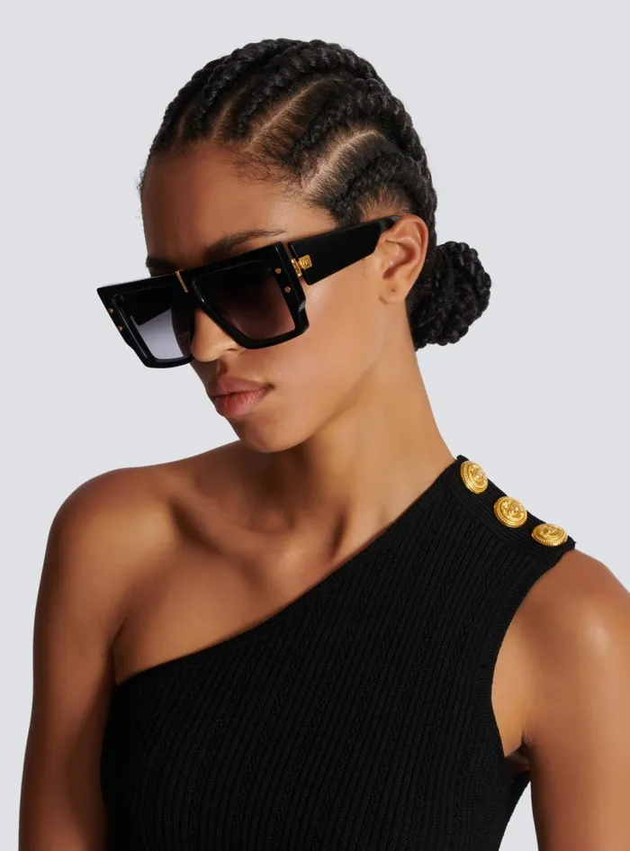 BGrand Sunglasses Gold WomenMen Balmain Eyewear