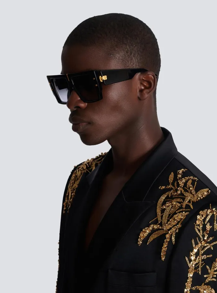 BGrand Sunglasses Gold WomenMen Balmain Eyewear