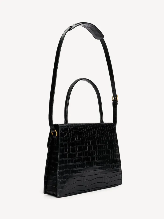 Bags Women By Malene Birger Ronlas Leather Shoulder Bag Black Bags Women By Malene Birger Ronlas Leather Shoulder Bag Black
