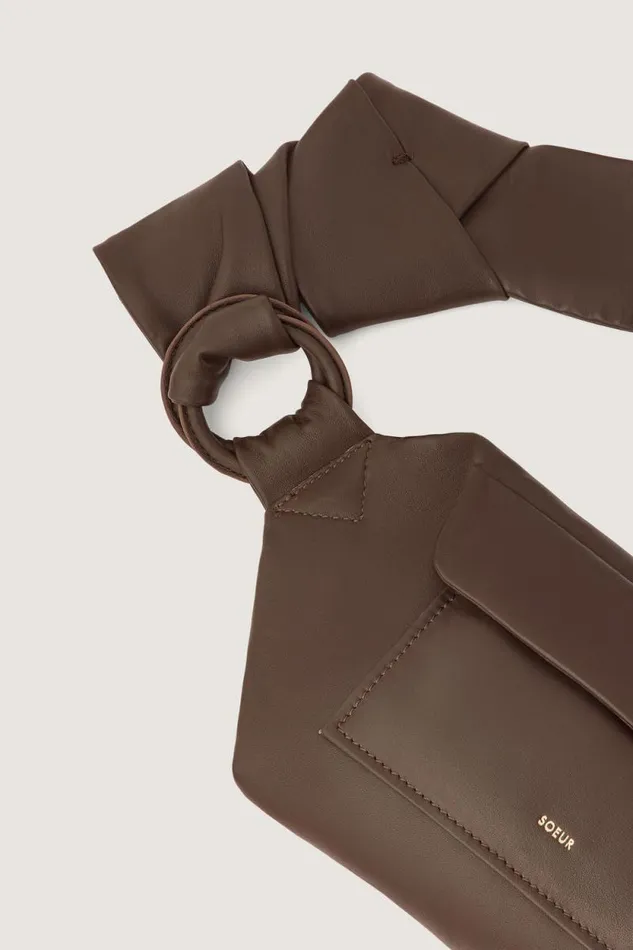 Bags Women Soeur VOLTERRA BUM BAG Dark Brown
